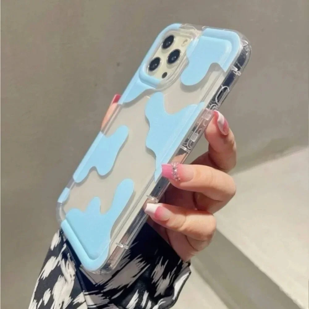 ⚠️Clearance💙iPhone 12/Pro/Pro Max Clear / Blue iPhone Case - Picture 2 of 4